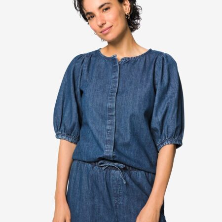 HEMA Damesblouse Suzy donkerblauw (donkerblauw) | HEMA