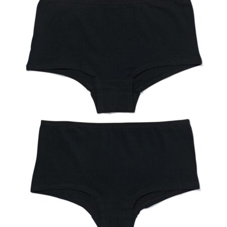 HEMA Damesboxer katoen - 2 stuks zwart | HEMA