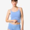 HEMA Damesboxer katoen everyday tailleband blauw (blauw) | HEMA
