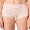 Damesboxer katoen everyday tailleband strepen lichtroze