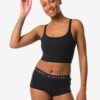HEMA Damesboxer katoen everyday tailleband zwart (zwart) | HEMA