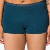 HEMA Damesboxer naadloos micro met kant donkerblauw (donkerblauw) | HEMA