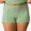 HEMA Damesboxer naadloos micro met kant groen (groen) | HEMA