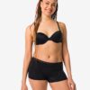 HEMA Damesboxer naadloos micro met kant zwart | HEMA