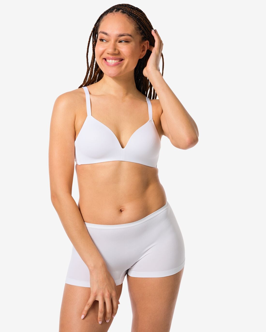 HEMA Damesboxer naadloos micro wit | HEMA