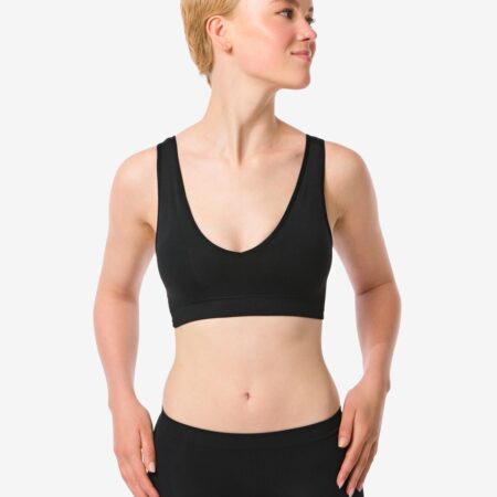 HEMA Damesboxer naadloos rib zwart (zwart) | HEMA
