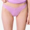 HEMA Damesbrazilian hoge beenuitsnede micro met kant violet paars (violet paars) | HEMA