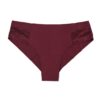 HEMA Damesbrazilian micro met kanten inzet donkerrood (donkerrood) | HEMA