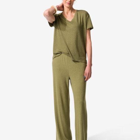 HEMA Damesbroek Cora regular fit groen (groen) | HEMA