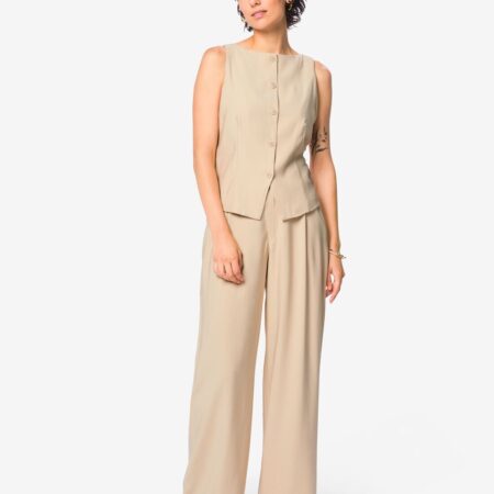 HEMA Damesbroek Sarie wide fit beige (beige) | HEMA