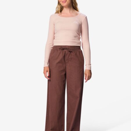 HEMA Damesbroek Suzy wijd bruin (bruin) | HEMA