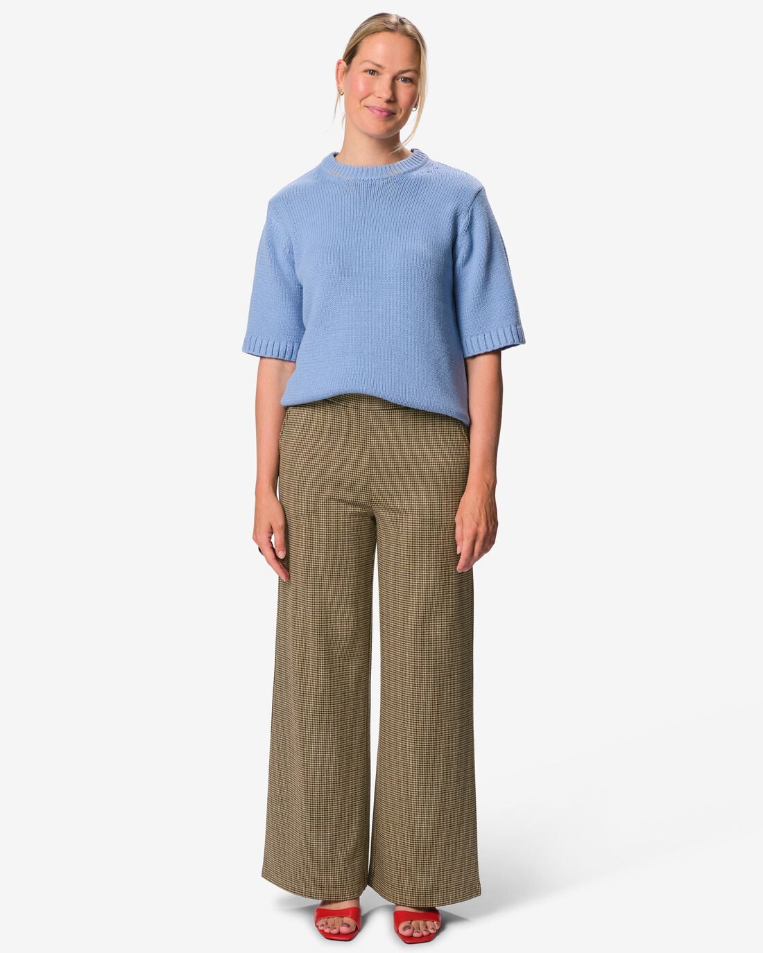 HEMA Damesbroek Willa regular fit ruiten multi | HEMA