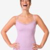 HEMA Dameshemd katoen rib spaghettibandjes met kant roze (roze) | HEMA