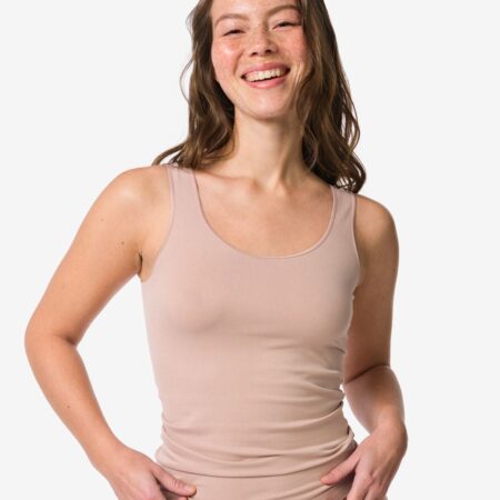 HEMA Dameshemd naadloos micro beige (beige) | HEMA