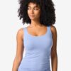 HEMA Dameshemd naadloos micro blauw (blauw) | HEMA