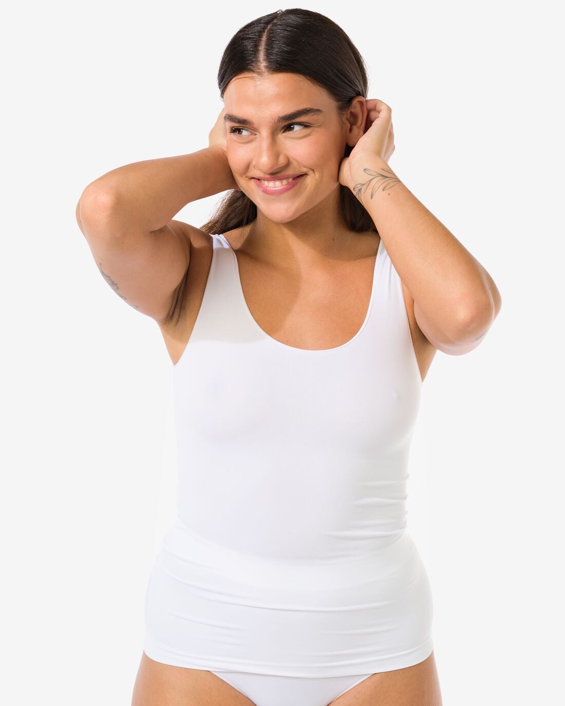 HEMA Dameshemd naadloos micro wit | HEMA