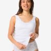 HEMA Dameshemden met kant - 2 stuks wit | HEMA