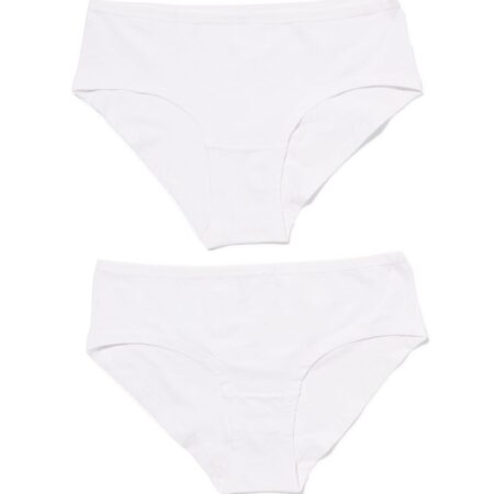 HEMA Dameshipster katoen - 2 stuks wit | HEMA