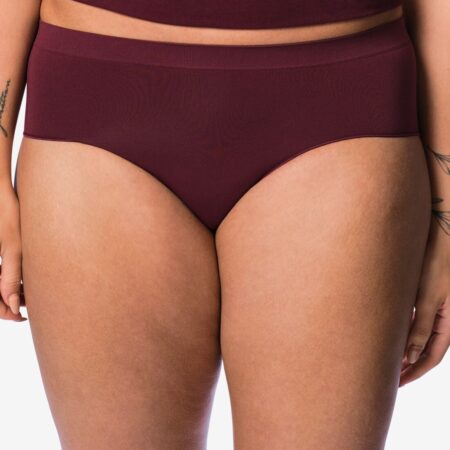 HEMA Dameshipster naadloos micro donkerrood (donkerrood) | HEMA