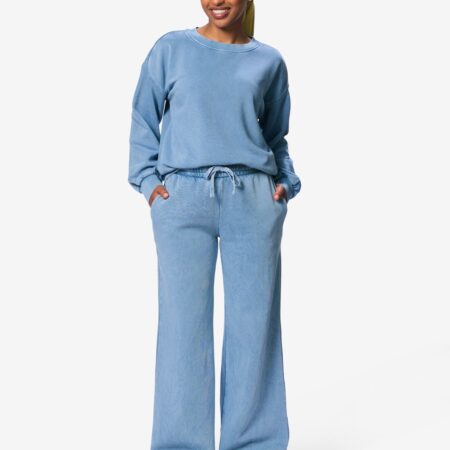 HEMA Damesjoggingbroek Esmee relaxed fit jersey blauw (blauw) | HEMA