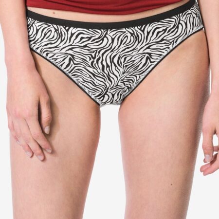 HEMA Dameslips katoen dieren - 2 stuks zwart/wit (zwart/wit) | HEMA
