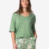 HEMA Damespyjamatop jersey groen (groen) | HEMA