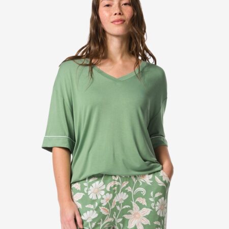 HEMA Damespyjamatop jersey groen (groen) | HEMA