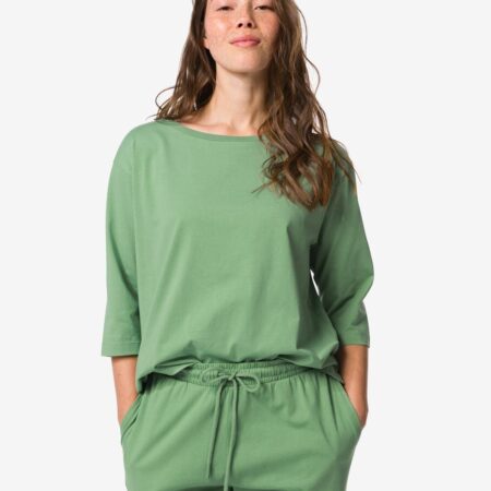 HEMA Damespyjamatop jersey groen (groen) | HEMA