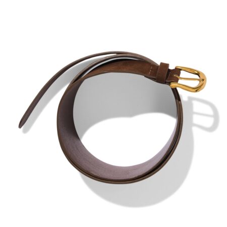 Damesriem 6.4cm suède donkerbruin