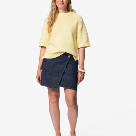 HEMA Damesrok Cindy regular fit denim donkerblauw (donkerblauw) | HEMA