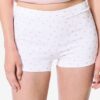 HEMA Damesshortie naadloos rib bloemen wit (wit) | HEMA