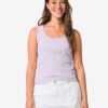 Damessinglet Anouk rib lavendel