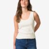 HEMA Damessinglet Anouk rib wit | HEMA