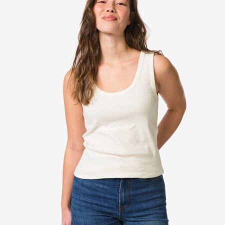 HEMA Damessinglet Anouk rib wit | HEMA