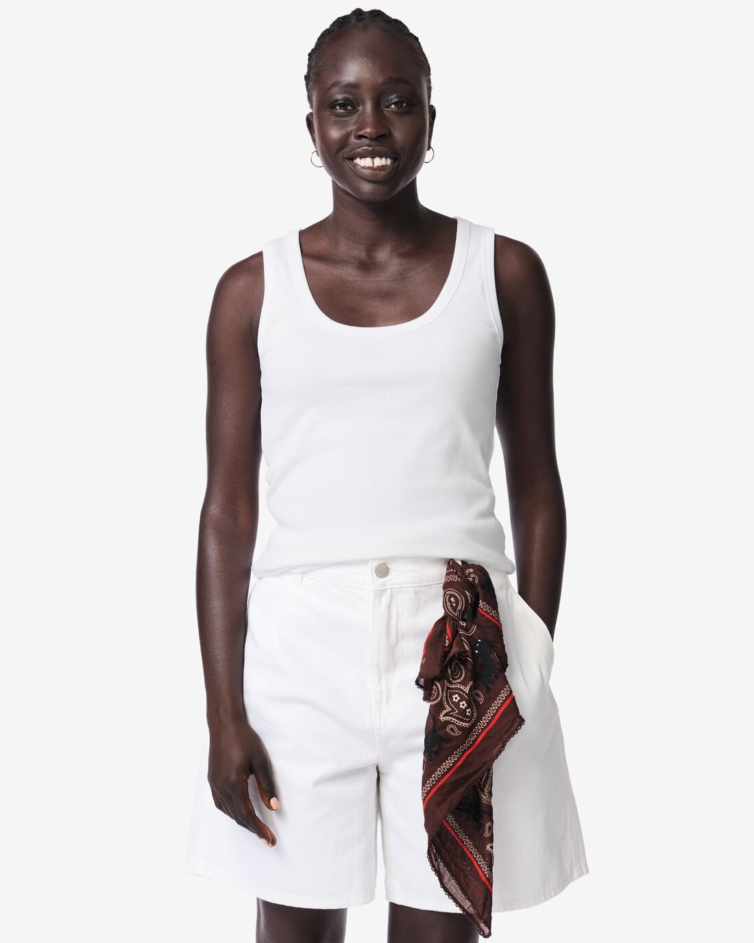 HEMA Damessinglet Anouk rib wit (wit) | HEMA