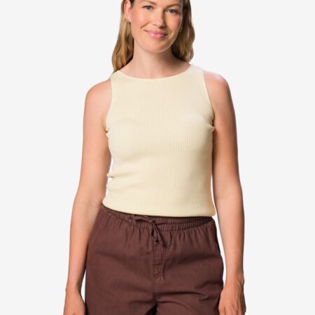 HEMA Damessinglet Rita rib gebroken wit (gebroken wit) | HEMA