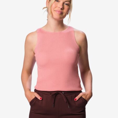 HEMA Damessinglet Rita rib roze (roze) | HEMA
