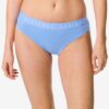 HEMA Damesslip katoen everyday tailleband blauw (blauw) | HEMA