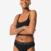 HEMA Damesslip katoen everyday tailleband zwart (zwart) | HEMA