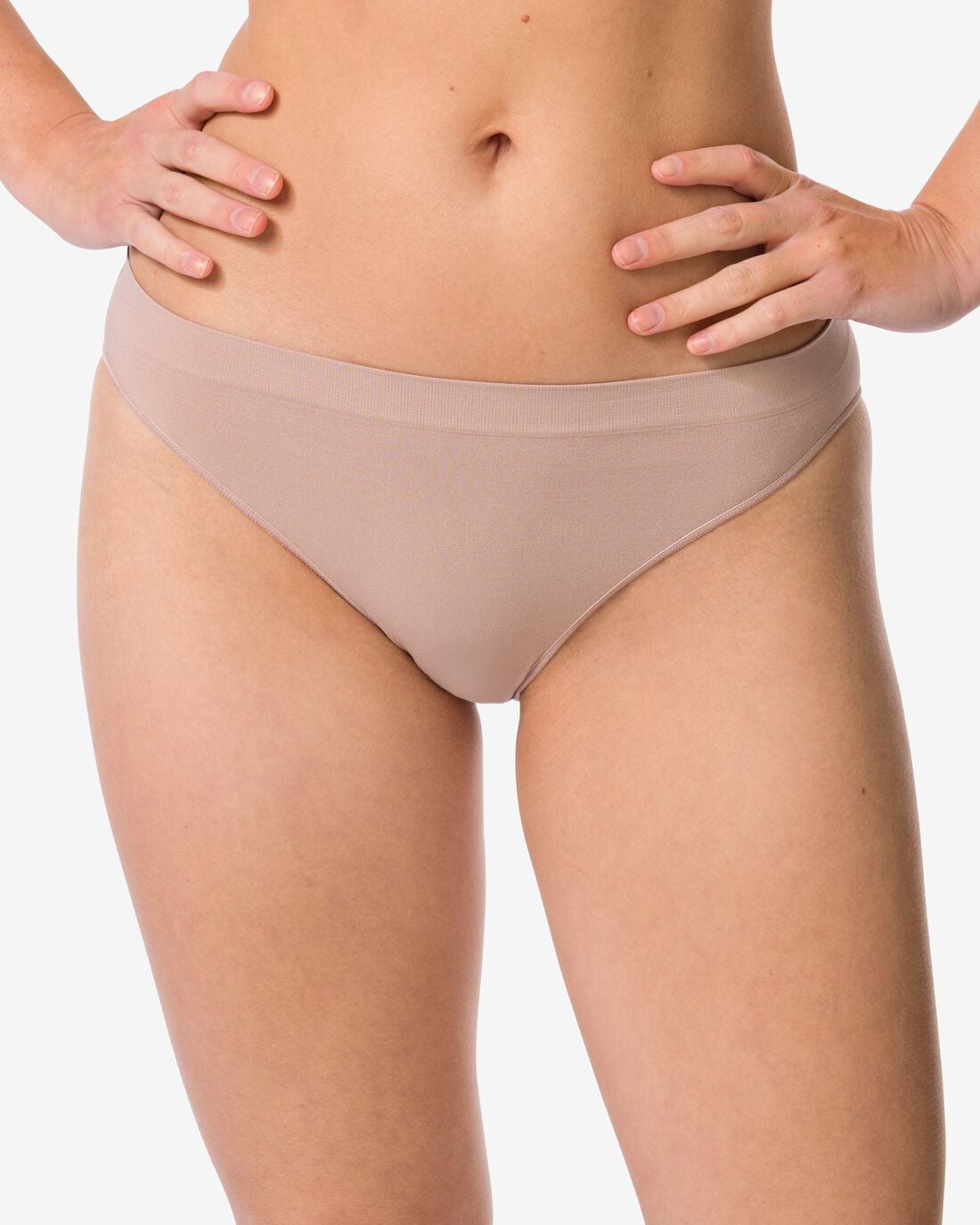 HEMA Damesslip naadloos micro beige (beige) | HEMA