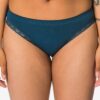 HEMA Damesslip naadloos micro met kant donkerblauw (donkerblauw) | HEMA