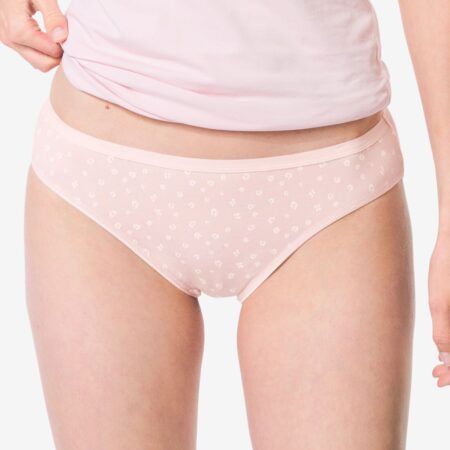 HEMA Damesslips katoen bloem - 2 stuks lichtroze (lichtroze) | HEMA