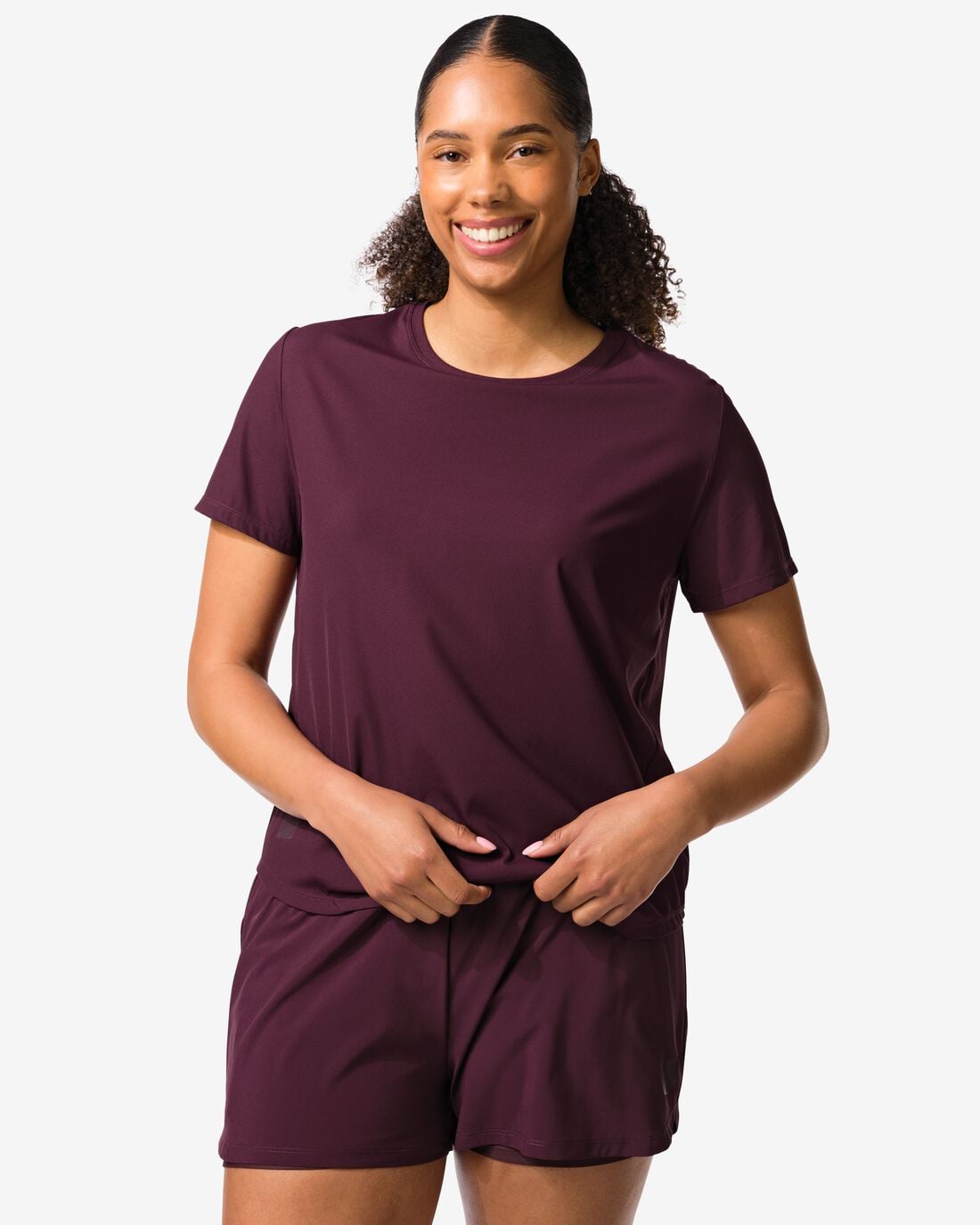 HEMA Damessportshirt bordeauxrood (bordeauxrood) | HEMA