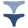 HEMA Damesstring katoen - 2 stuks blauw | HEMA
