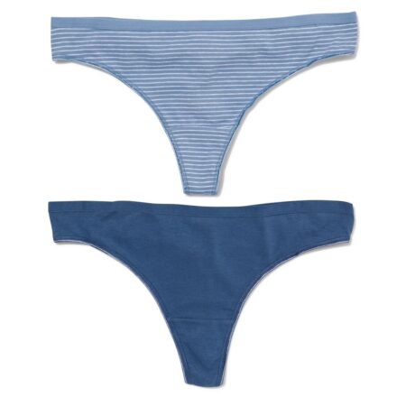 HEMA Damesstring katoen - 2 stuks blauw | HEMA