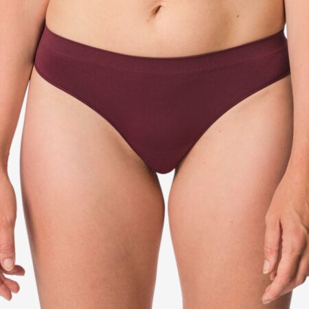 HEMA Damesstring micro naadloos donkerrood (donkerrood) | HEMA