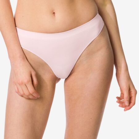 HEMA Damesstring naadloos micro lichtroze (lichtroze) | HEMA