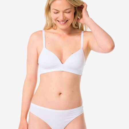 HEMA Damesstring naadloos micro wit | HEMA