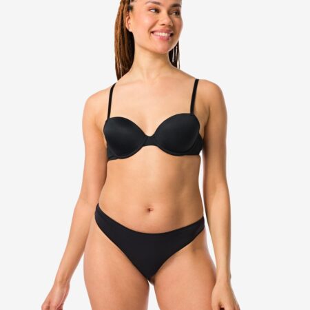 HEMA Damesstring naadloos micro zwart | HEMA
