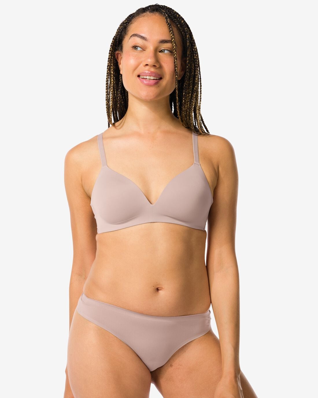 HEMA Damesstring second skin micro beige | HEMA